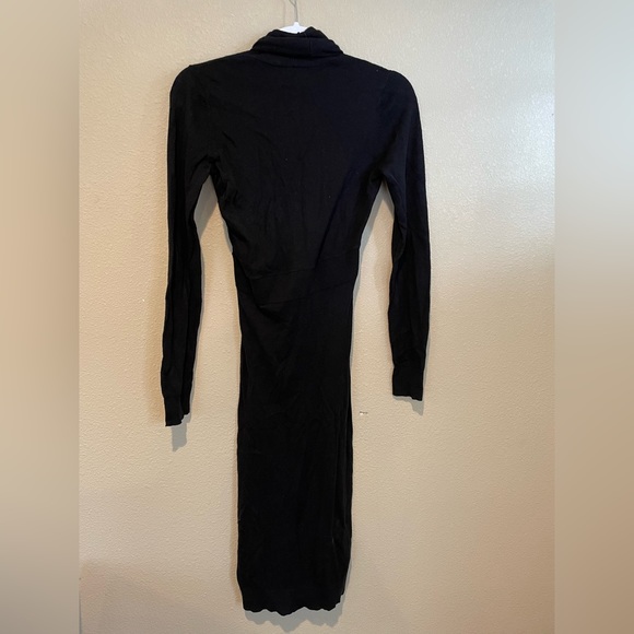 Allsaints Spitafields wool blend midi bodycon dress long sleeve women’s size 8 - Picture 3 of 9